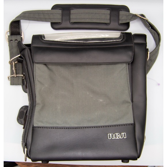 VTG RCA Video Camera Bag Case Shoulder Strap Made In USA Gray Black 12" H X 10" - Picture 1 of 5